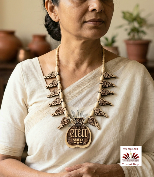 Radha Nam Tulsi Locket Mahamantra Mala