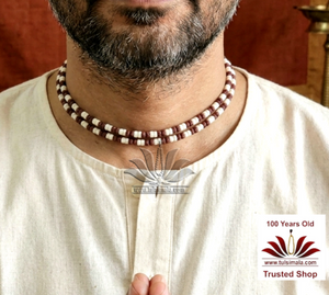 Tulsi Neck Mala With Colour Bead